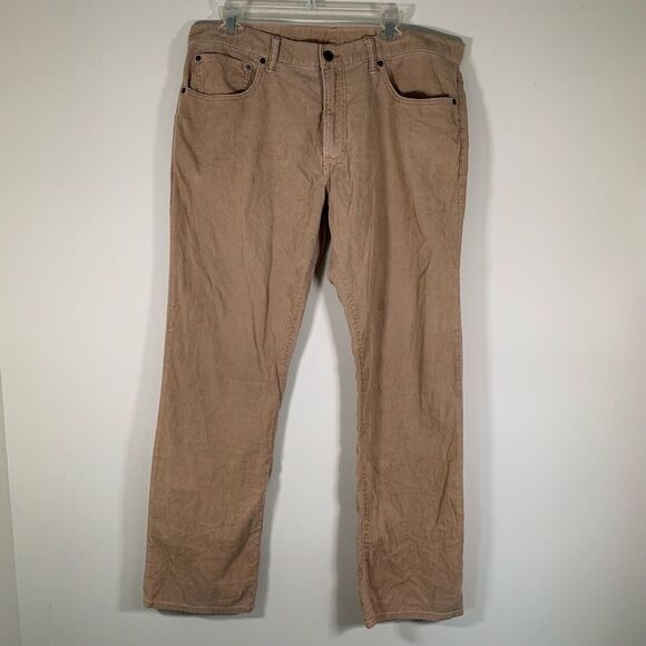 Gap Pants Men’s 35x30 Tan Brown Corduroy Straight Leg Pants Cotton Blend - Picture 1 of 11